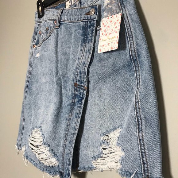 SOLD NWT Free People Parker Wrap Skirt in Surf’s Up 24 - Picture 9 of 12